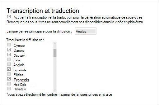 Activer la transcription et la traduction