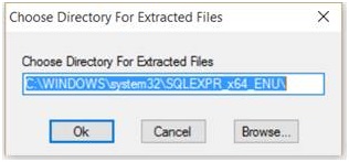 Choisissez Répertoire pour les Files extraites