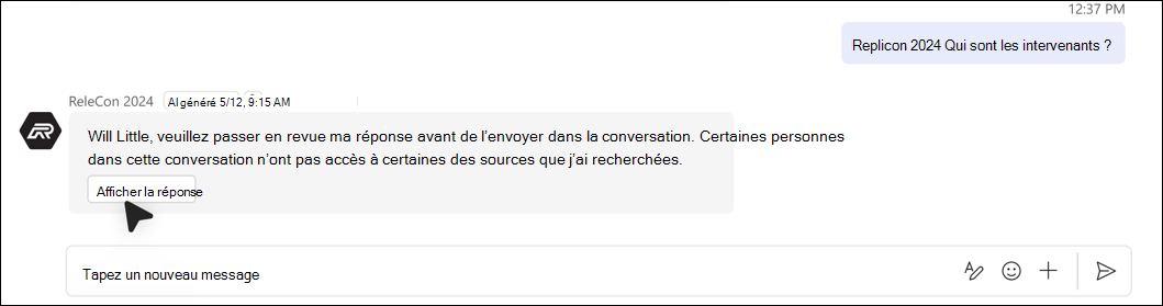Capture d’écran de l’option Answer ne peut pas être ajoutée automatiquement en raison de problèmes d’autorisation