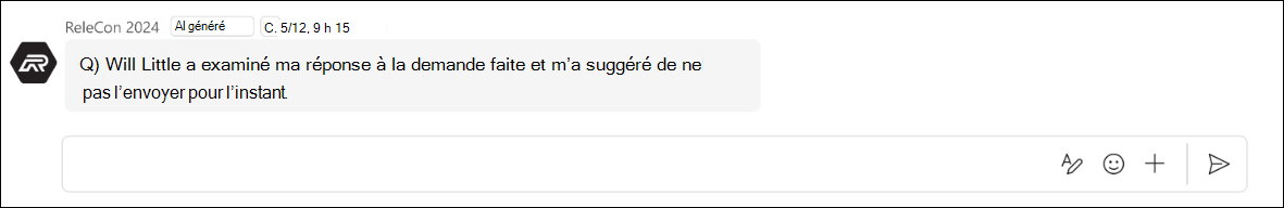 Capture d’écran de La réponse ne peut pas être envoyée