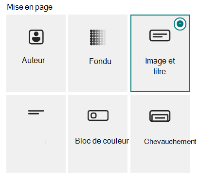 Six dispositions pour le composant WebPart Bannière