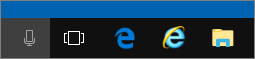Windows 10 barre des tâches avec les icônes Edge et IE