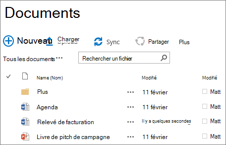 Bibliothèque de site SharePoint