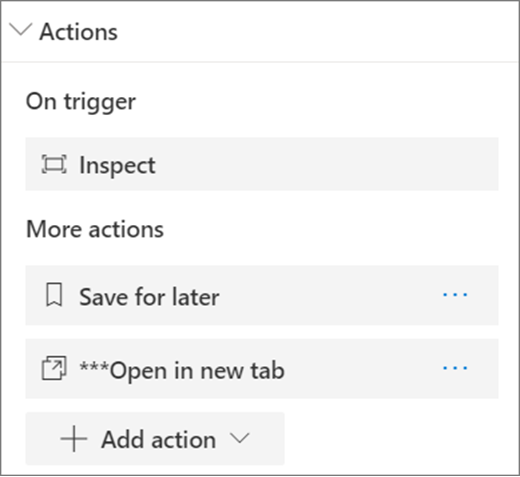 Options d’action de la visionneuse de fichiers