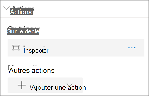 Options d’action d’image