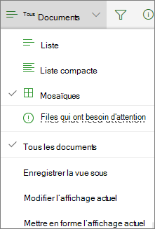 Office 365 modifier l’affichage de la bibliothèque de documents