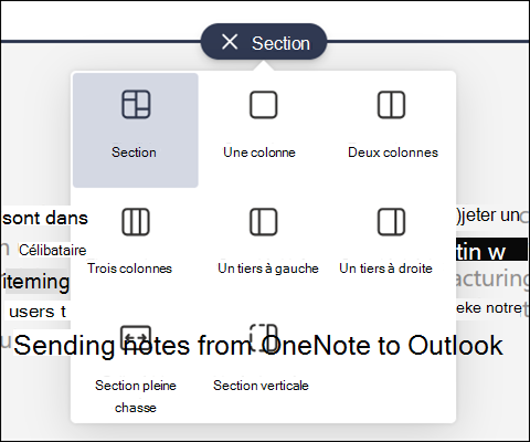 Nouvelle boîte à outils de section avec section flexible