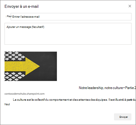 Capture d’écran de l’option Envoyer cet article par e-mail.