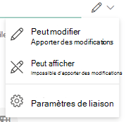 L’icône de stylet indique que les destinataires peuvent modifier le fichier