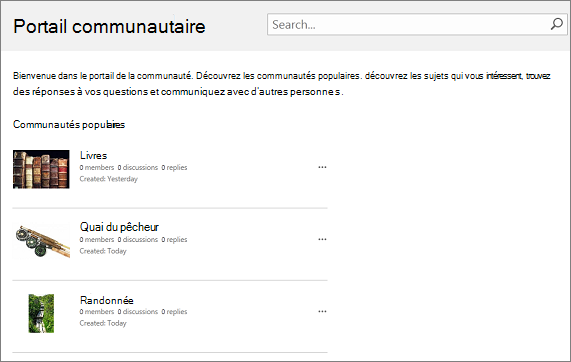 Exemple de portail communautaire