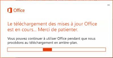 Téléchargement des mises à jour d’Office