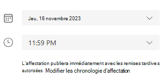 modifier l’affectation