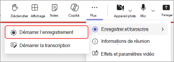 Commencer à enregistrer une assemblée.