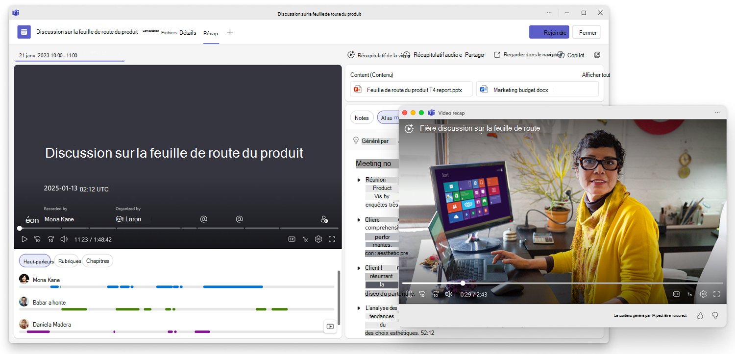Récapitulatif vidéo dans Teams