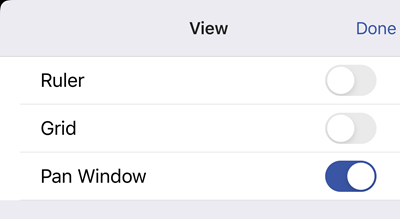 Activez la fenêtre panoramique dans les options Affichage.