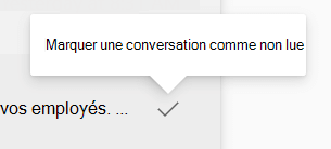 Marquage d’un message comme non lu dans la boîte de réception Engage
