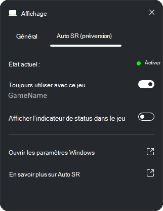 Préversion d’AutoSR.
