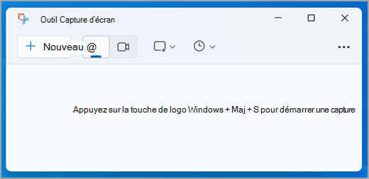 Interface de l’outil Capture d’écran dans Windows 11.