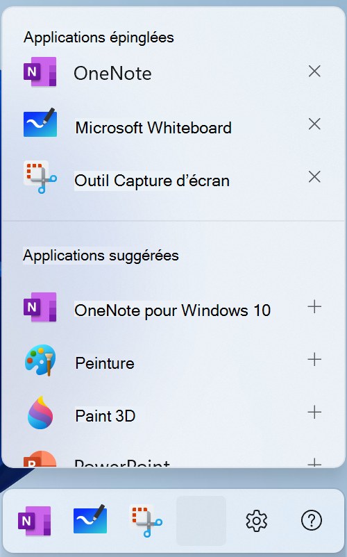 Capture d’écran du menu Modifier le stylet dans Windows 11.
