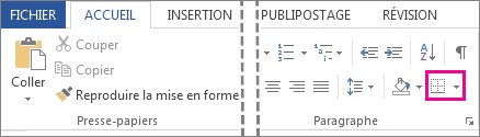 Bouton Bordures