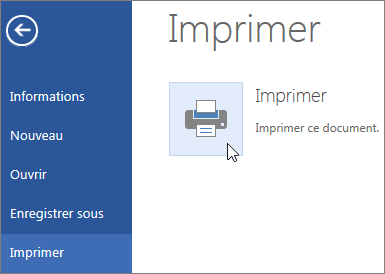 Word pour le web Page Imprimer