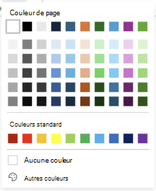 Sélecteur de couleurs pour la couleur de page