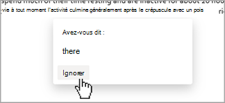 Dicter les suggestions
