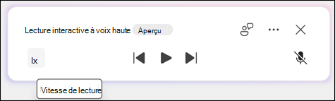 Choisissez la vitesse de lecture.