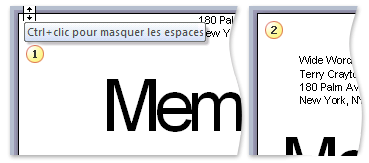 Afficher les espaces