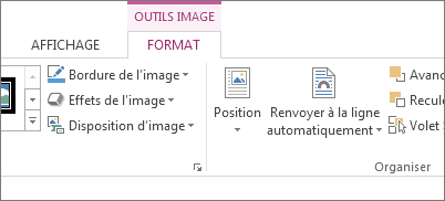 Onglet Outils Image