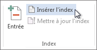 Insérer un index