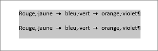 Texte à convertir en tableau