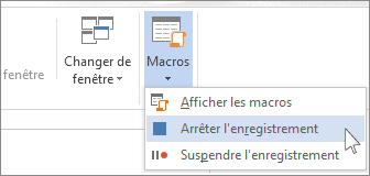 Commande Arrêter l’enregistrement