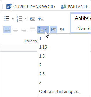 Bouton Interligne