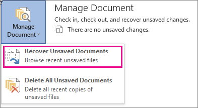 Office 2016 - Récupérer des documents non enregistrés
