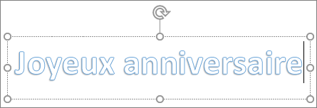 Objet WordArt avec texte personnalisé