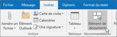 Nouveau message électronique Outlook