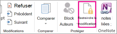 Restreindre la modification