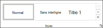 Sélectionner un style dans Word