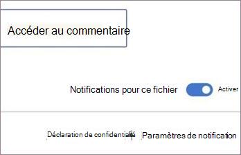 Activer ou désactiver les notifications