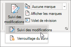 Activer le suivi des modifications.