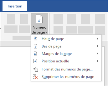 Insérer un numéro de page
