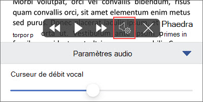 Augmenter ou diminuer la vitesse de lecture