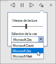 Paramètres audio de lecture à voix haute