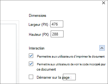 Options d’incorporation d’un document Word