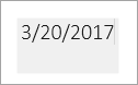 Une zone grise indique un champ de date modifiable
