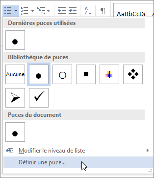 Définition d’un nouveau style de puce