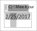 Modification ou mise à jour d’un champ de date
