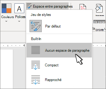 Définir un espace unique sur le document
