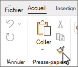 Bouton Reproduire la mise en forme sur le ruban
